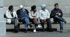 strangers on a bench